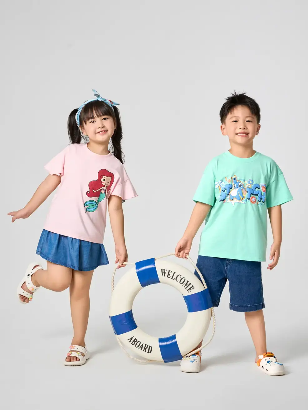 Áo Phông Bé Gái Nàng Tiên Cá - HỒNG PHỚT - 4-5