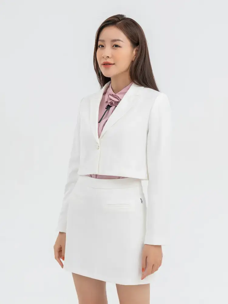Vest Nữ Dáng Croptop - Trắng - S