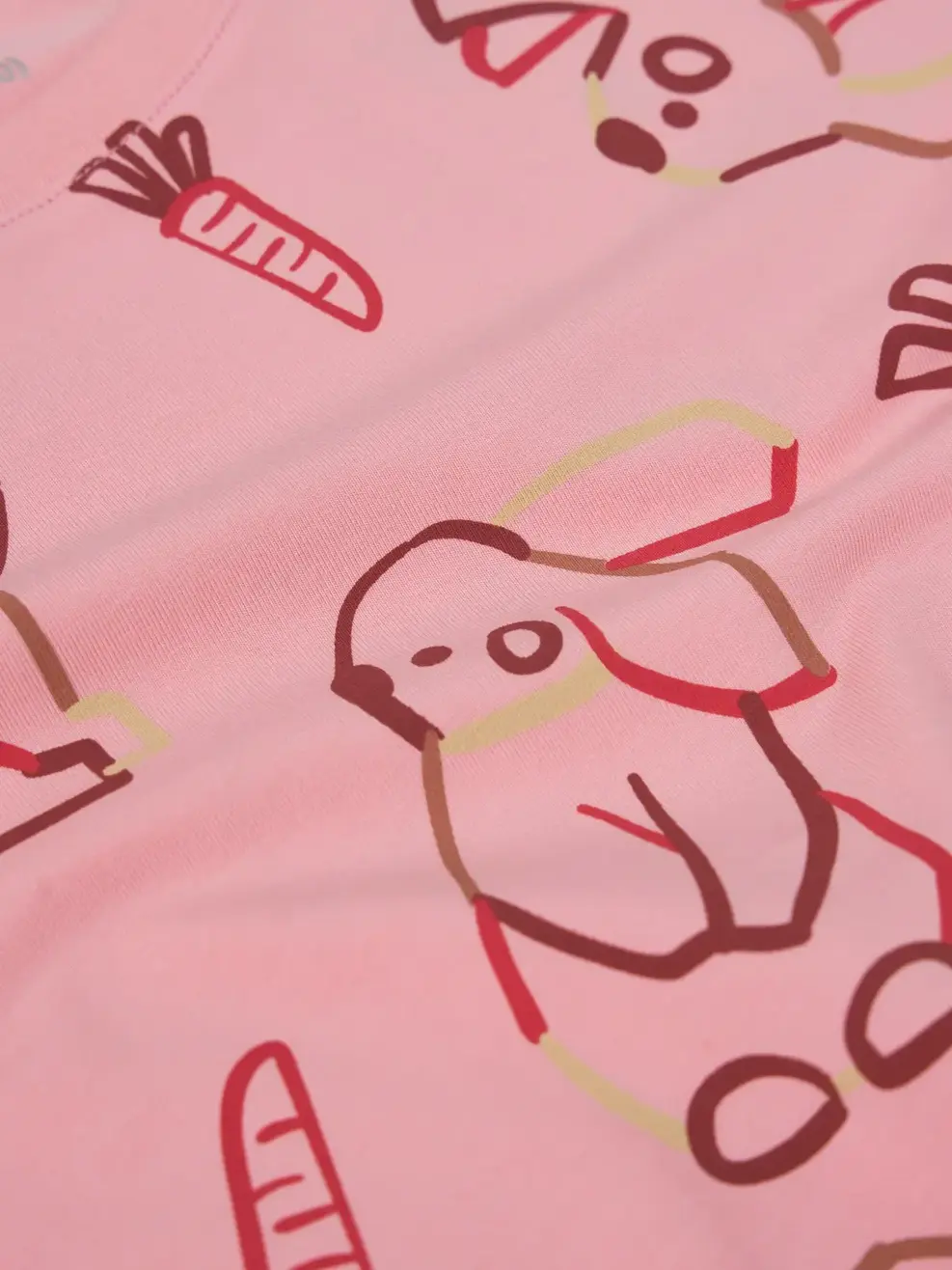 Áo Phông In Tràn Chú Thỏ - Hồng 022 - 2-3