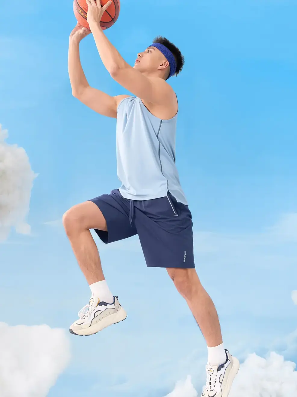 Quần Shorts Nam Yody Sport Cạp Chun Dệt - Navy 005 - 29