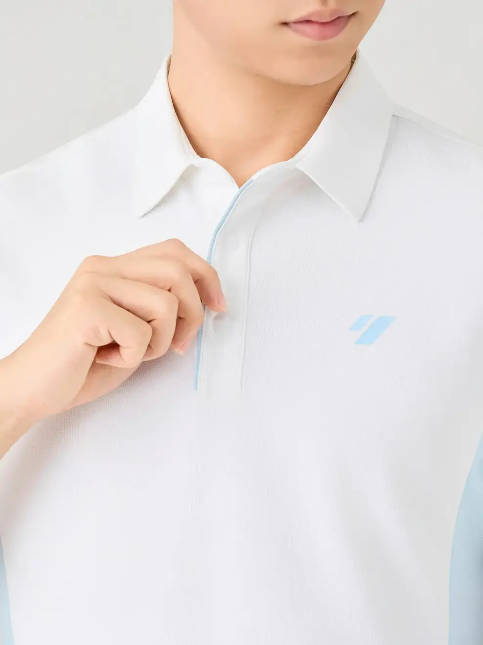 Áo Polo Sport Nam Slim Phối Thân - White 004 - M