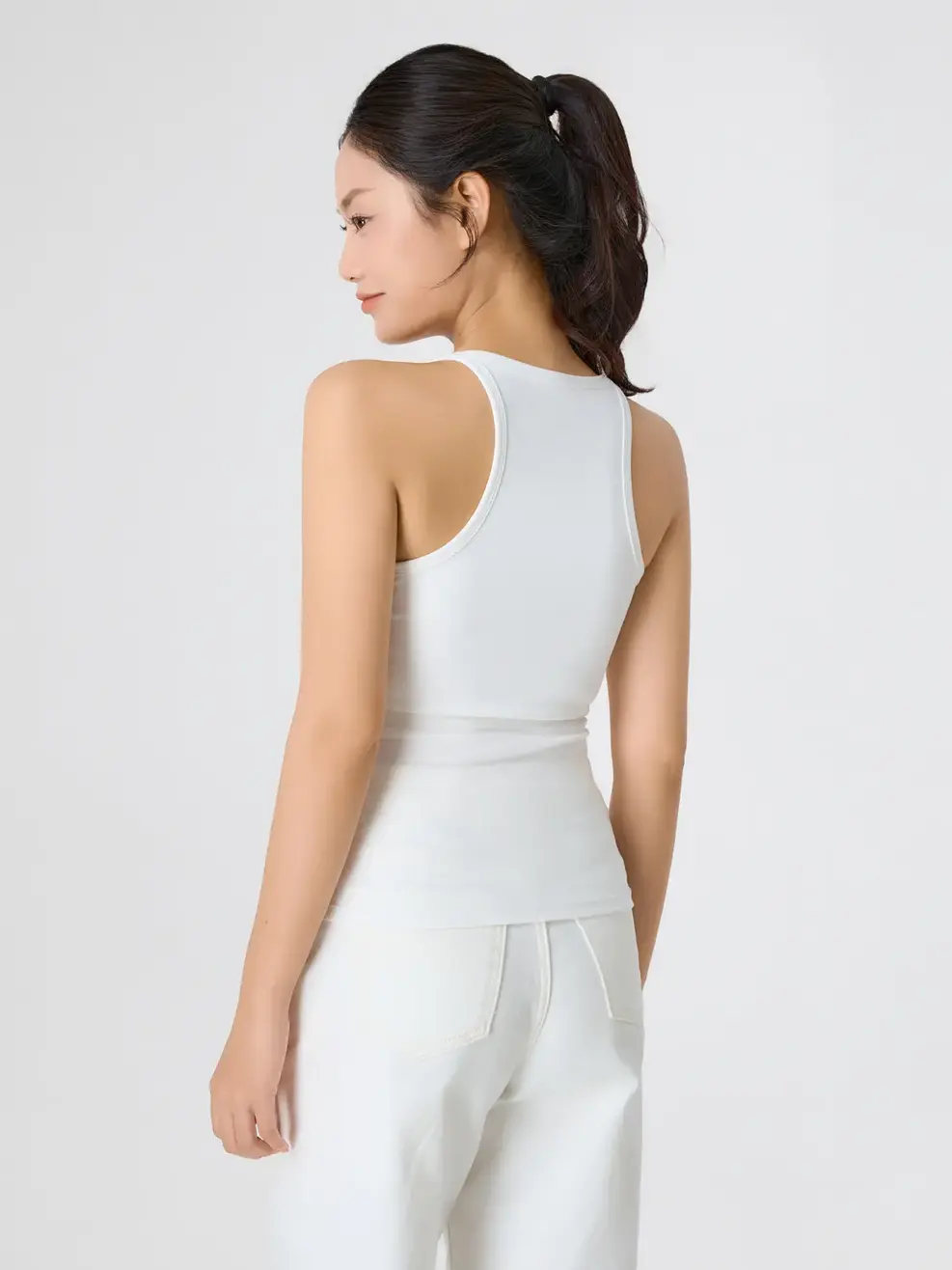 Áo Hai Dây Nữ Có Đệm Ngực - Trắng 001 - S