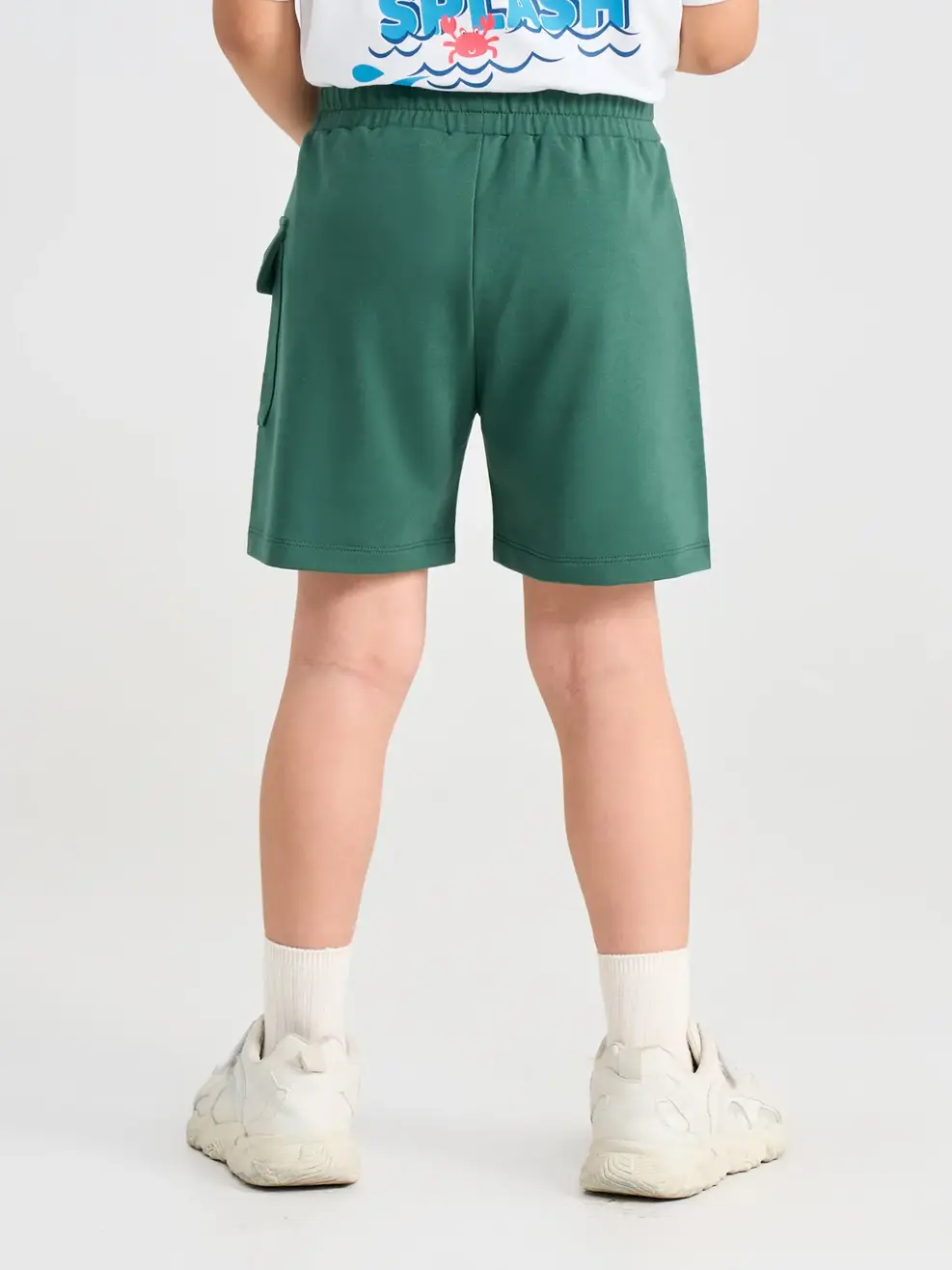 Quần Sooc Bé Trai Túi Ốp - Xanh rêu - 2