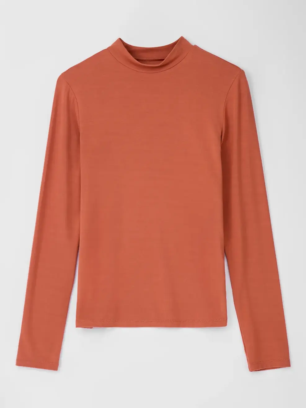 Áo Thu Đông Nữ Giữ Nhiệt Cổ 3cm - Cam đất - S