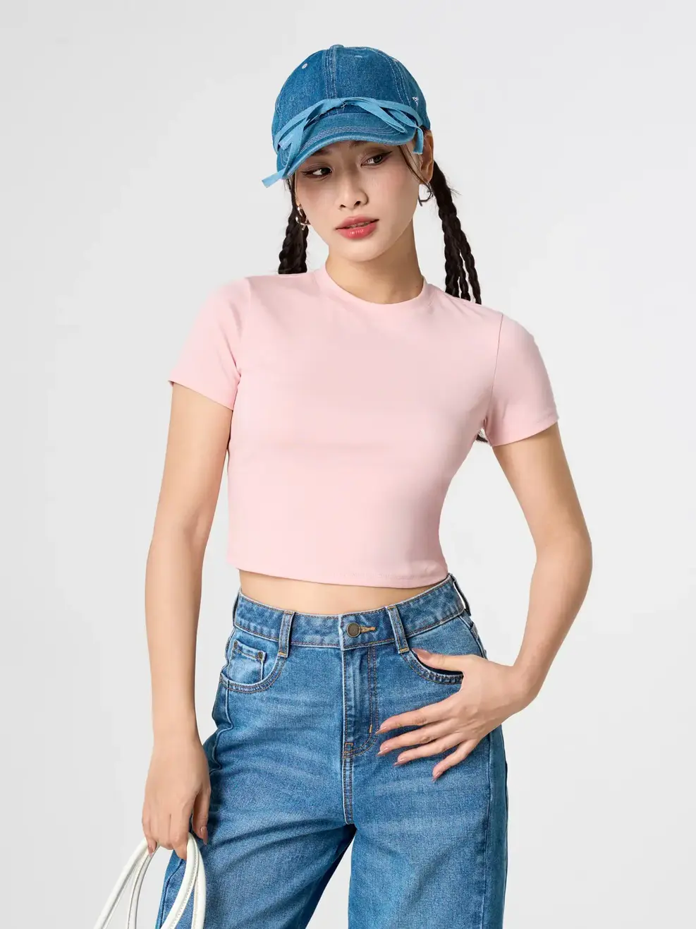 Áo Phông Croptop Yoguu - Hồng 032 - S