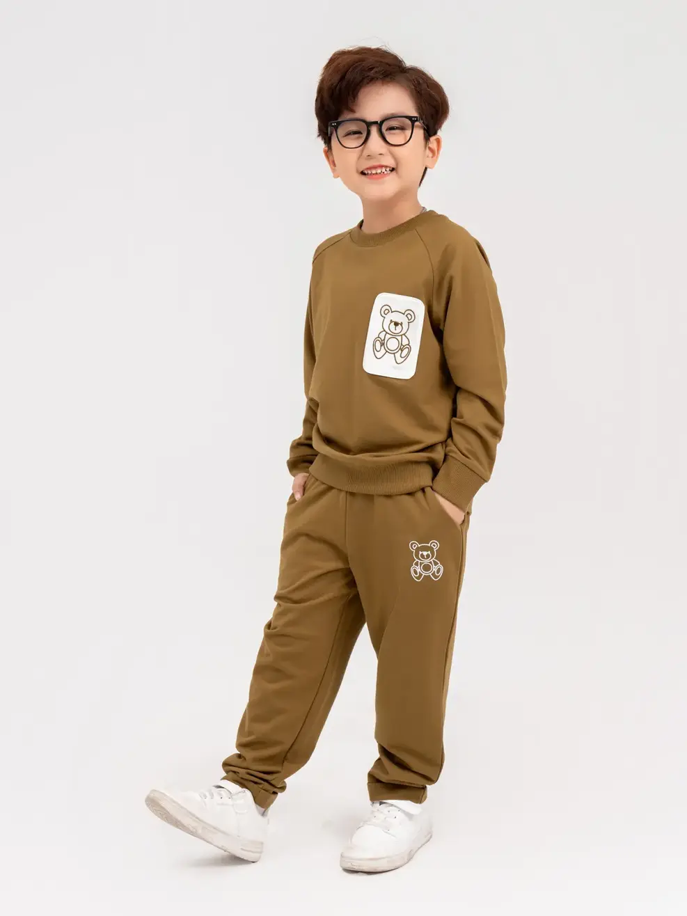 Bộ Thun Trẻ Em - Nâu - 2