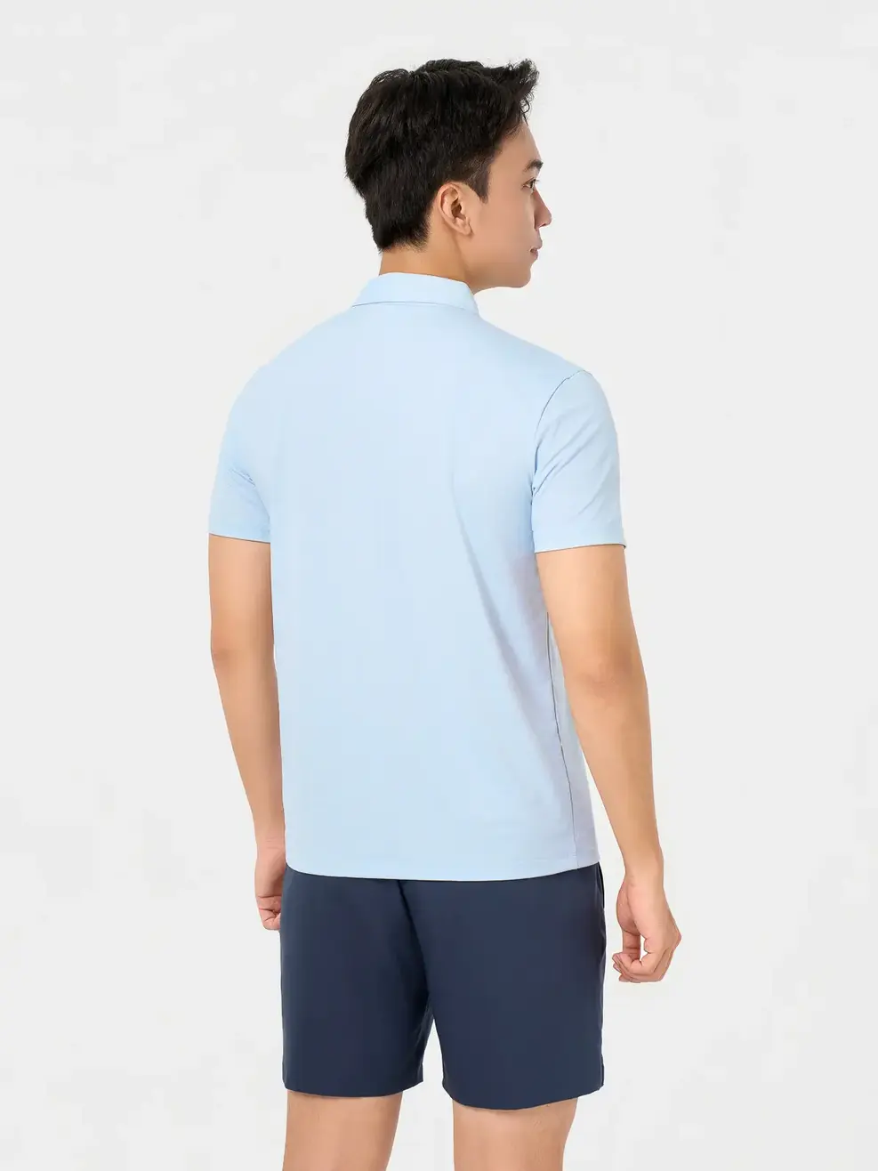 Áo Polo Thể Thao Nam Họa Tiết In Tay - Xanh Da Trời 084 - 3XL