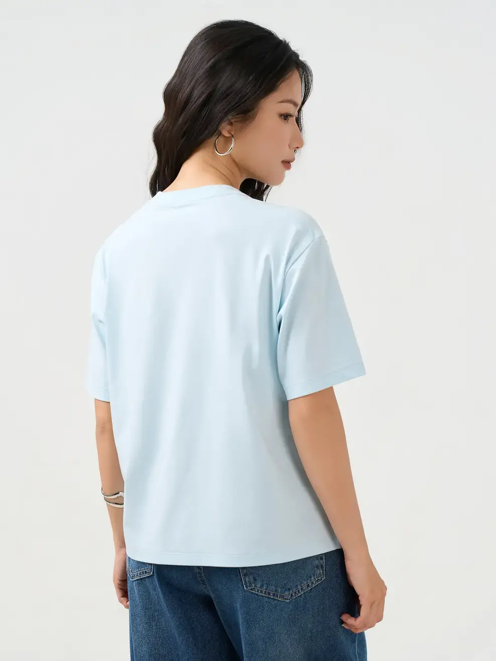 Áo Phông Nữ Boxy - BLUE 018 - XS