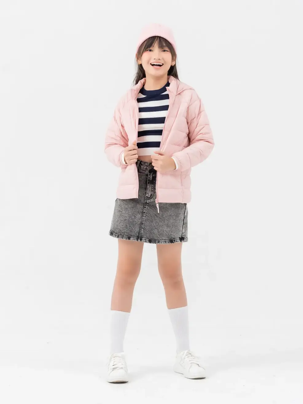 Áo Phao Trẻ Em 3S Siêu Nhẹ Tay Raglan  - Hồng cam - 2