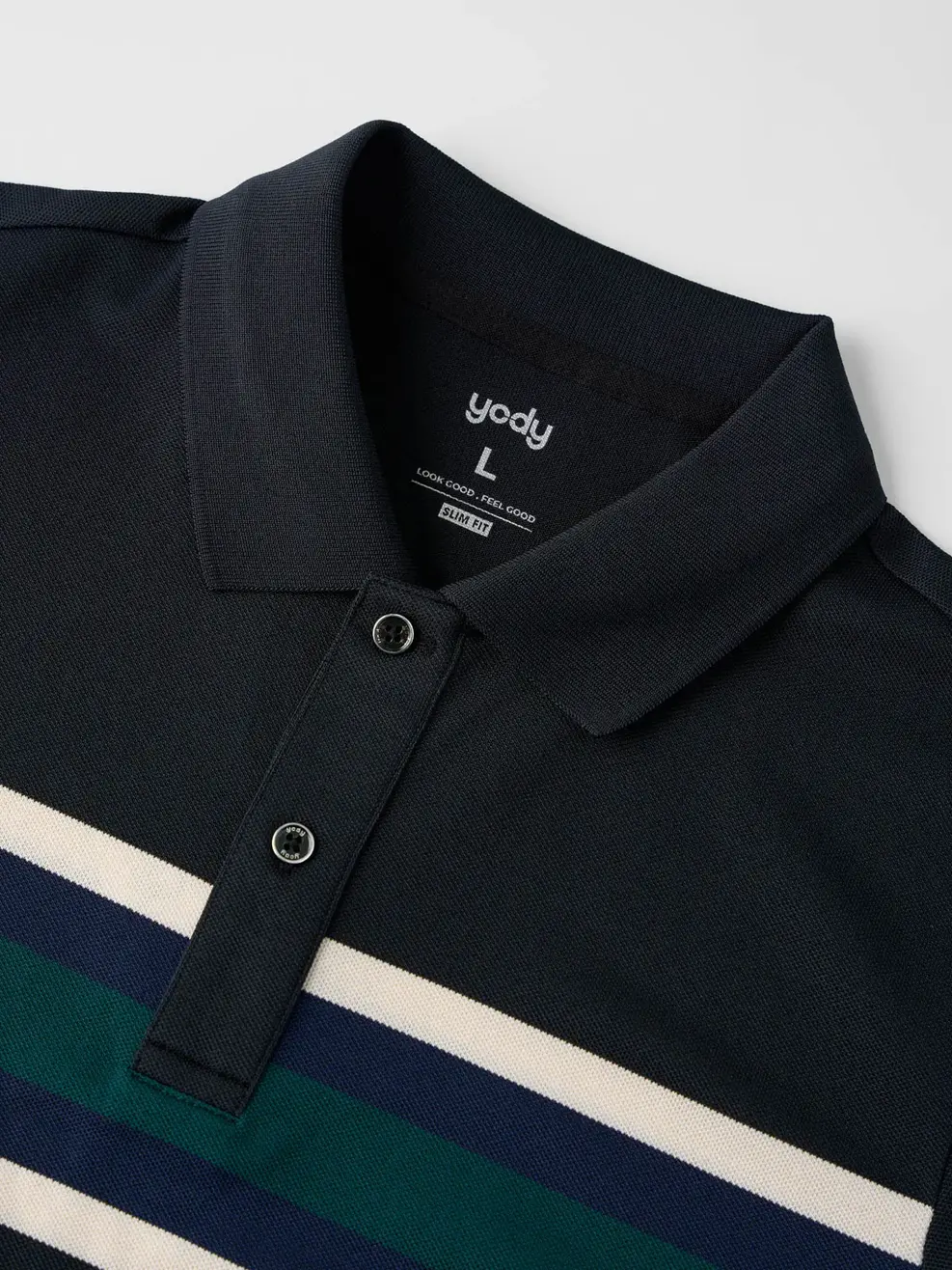 Polo Nam Họa Tiết - Đen - M