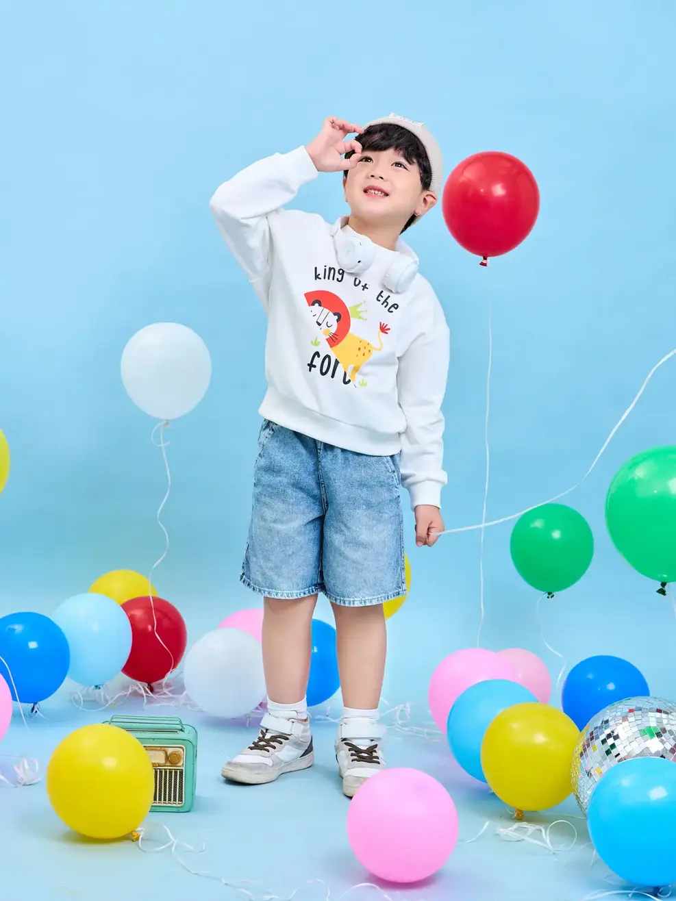 Áo nỉ kid Lion King - Trắng - 2