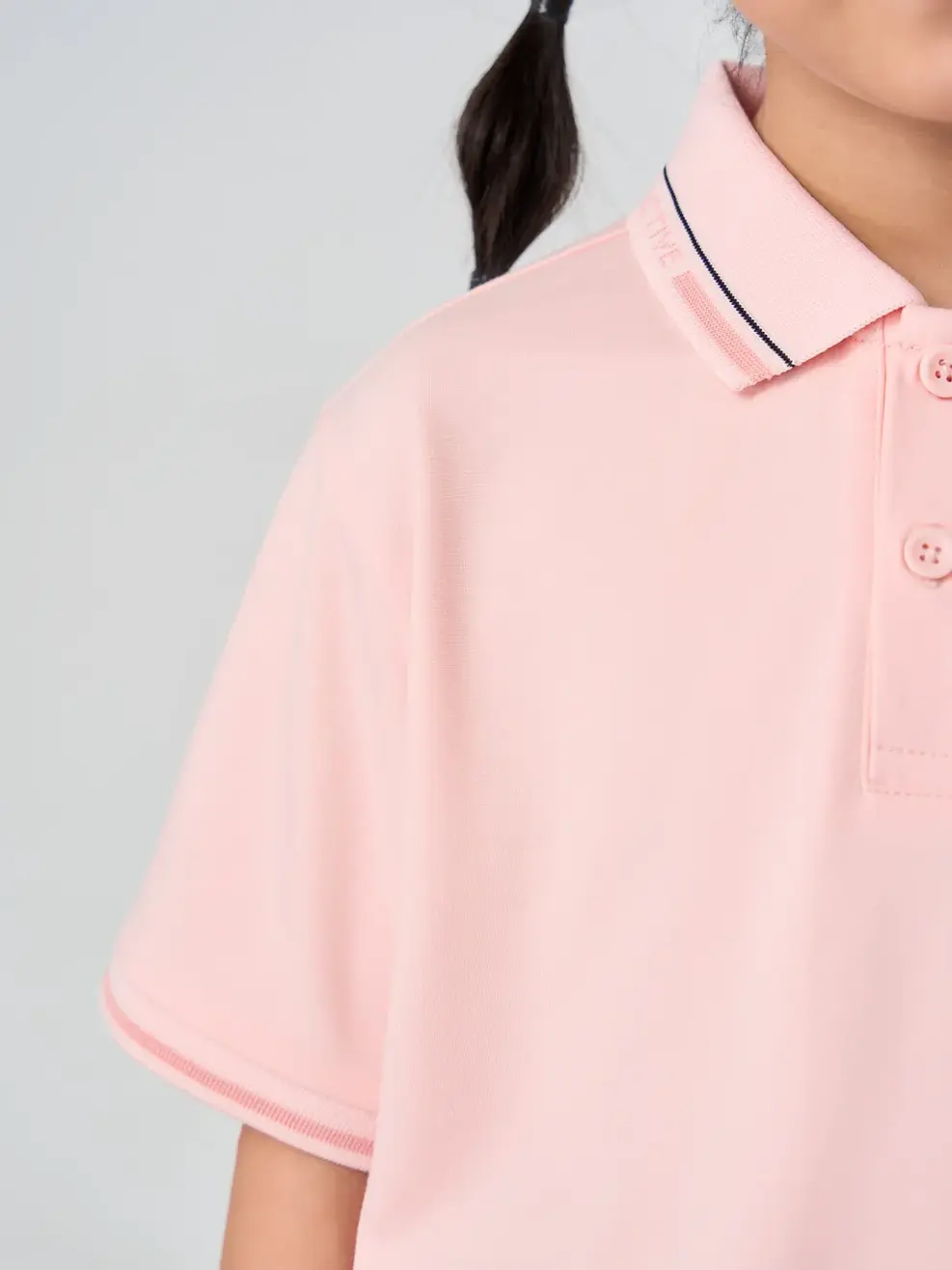 Áo Polo Bo Cổ Dệt Kẻ - hồng 047 - 4-5