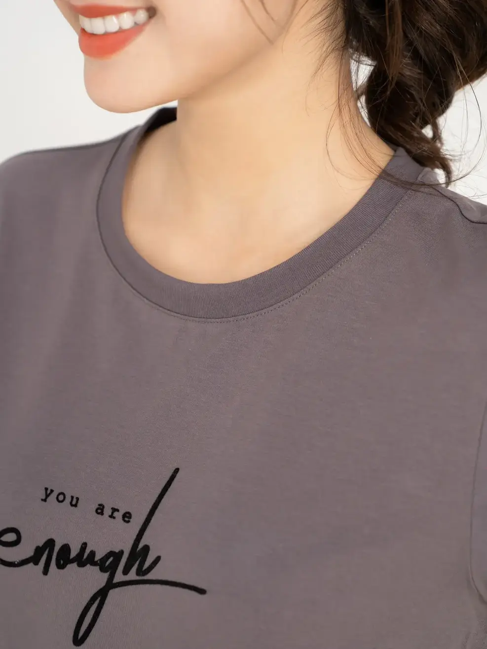 Áo thun nữ xuông - Xám - XL