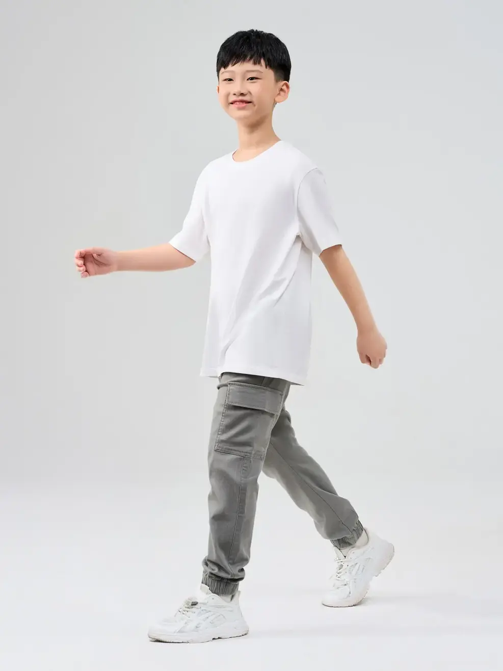 T-shirt Kid Cơ Bản Kid Lớn - Trắng - 12-13