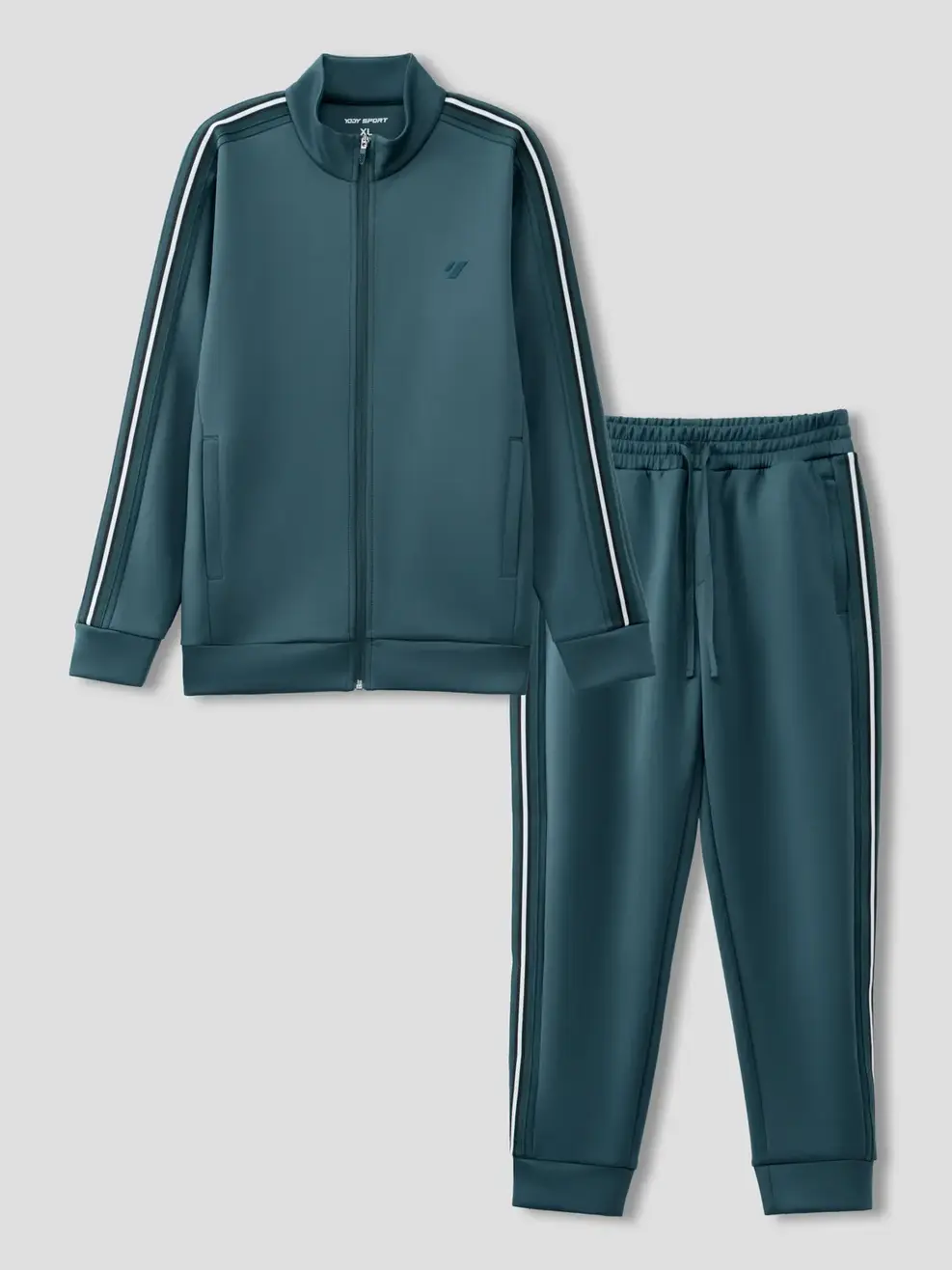 Bộ Đồ Nỉ Nam Thể Thao Phối Dây Dệt - Xanh Ngọc 063 - M