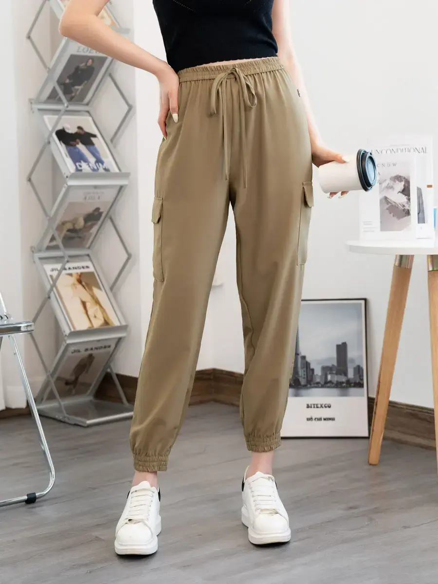 Quần âu nữ jogger - Nâu - L