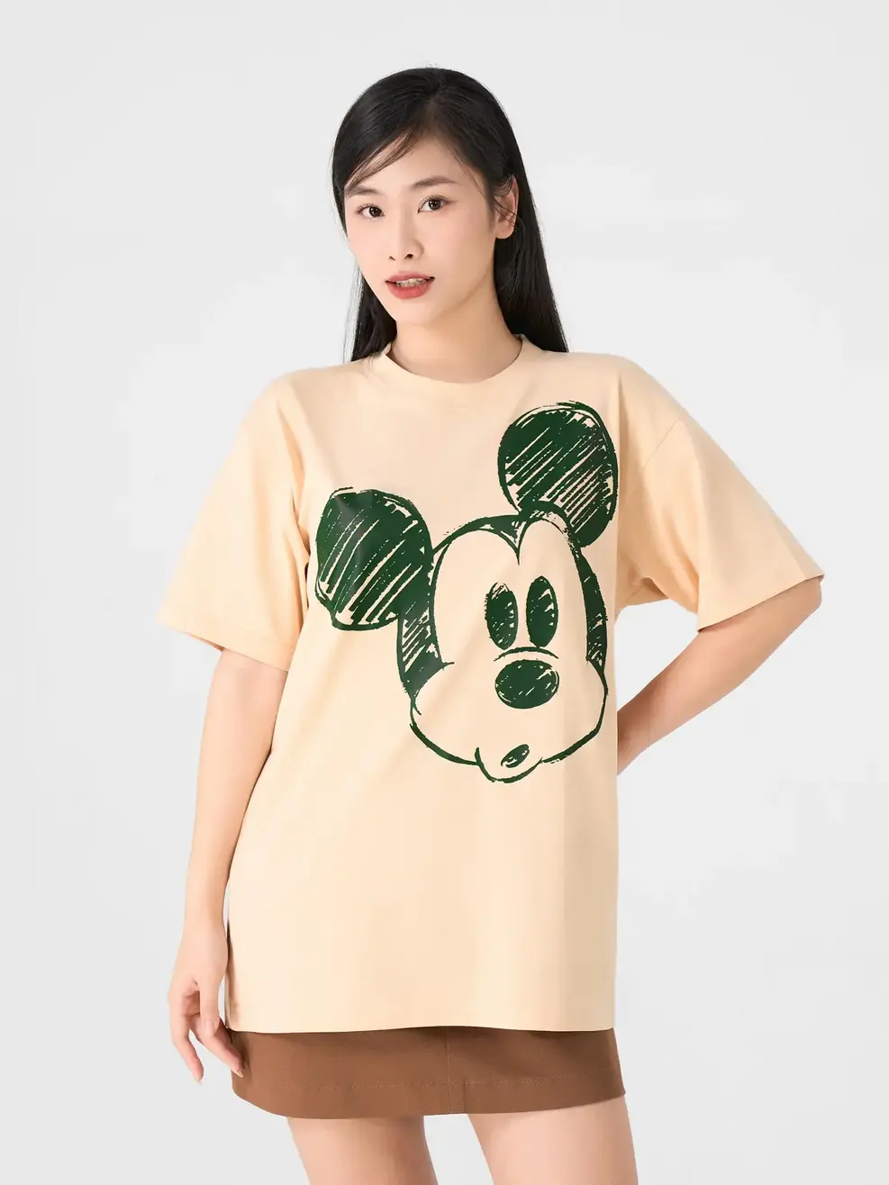 Áo Phông Nữ Big Mickey - Be - S