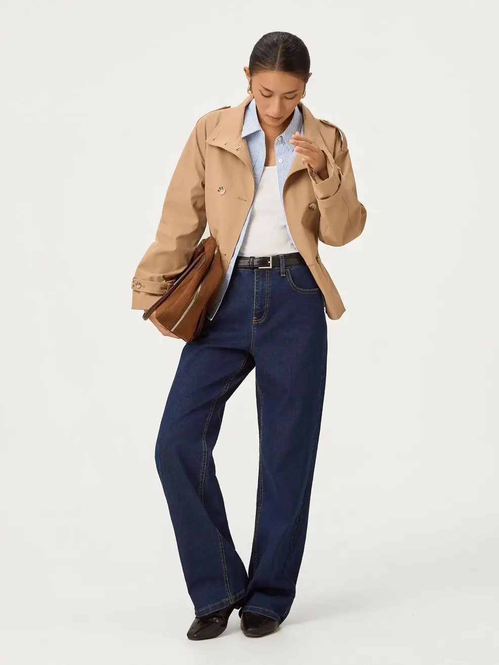 Áo Măng-tô TRENCH CASUAL - Màu nâu 020 - S