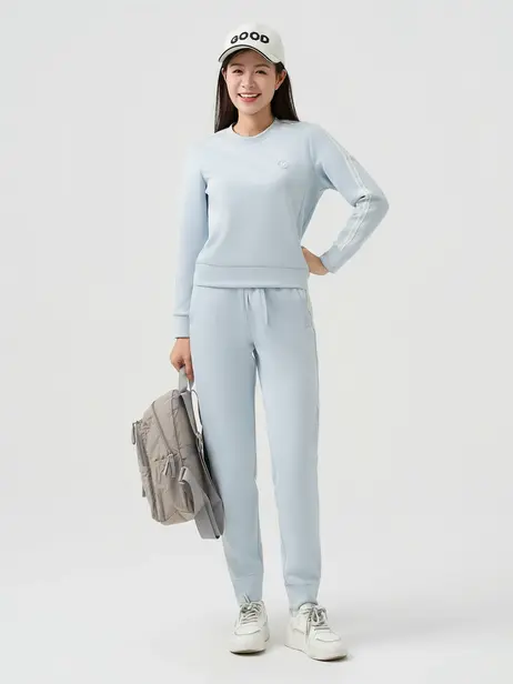 Bộ Đồ Double Face Cổ Tròn Phối Dây Dệt