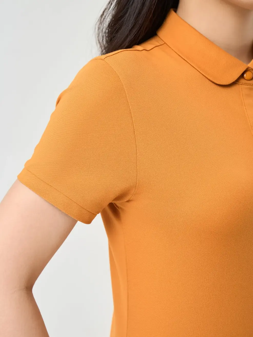 Áo Polo Nữ Cổ Sen - Vàng - S