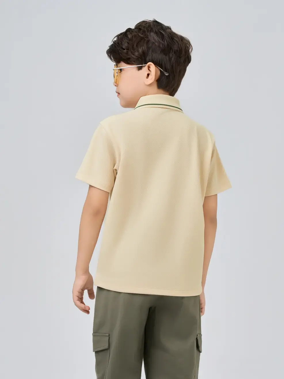 ÁO POLO TRẺ EM CÓ TÚI NGỰC - Be - 2