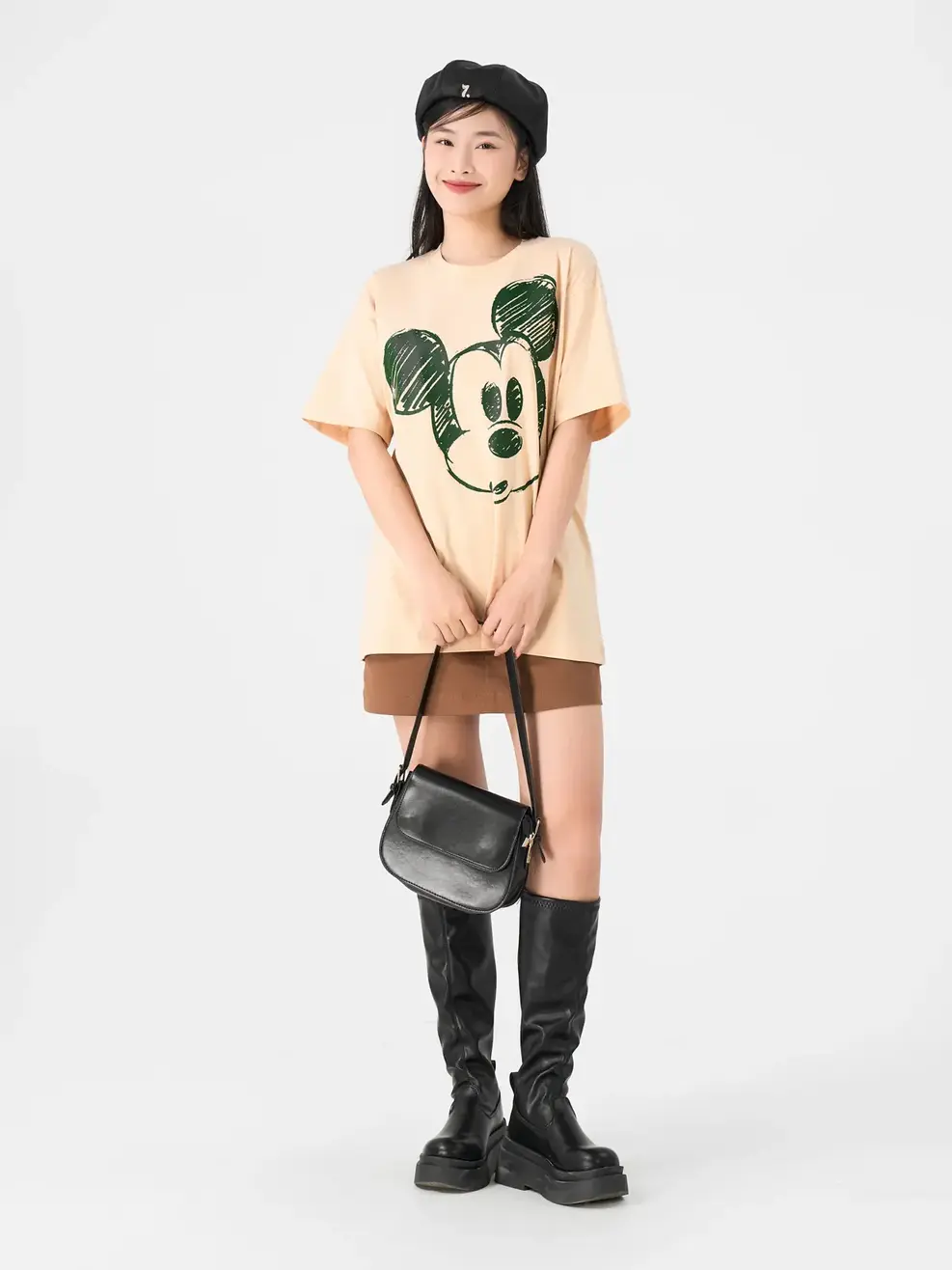 Áo Phông Nữ Big Mickey - Be - S