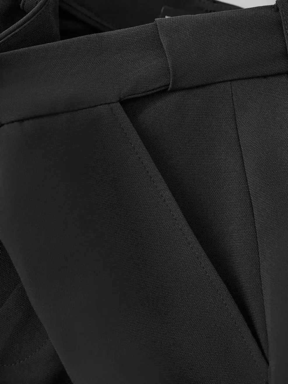 Quần wide leg essential - ĐEN 002 - S