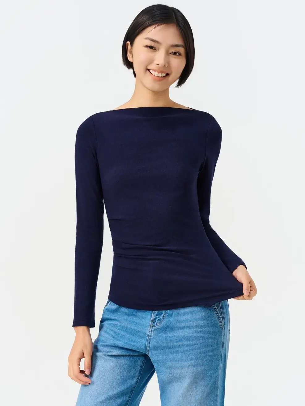 Áo Phông Giữ Nhiệt Vạt Chéo - Navy 001 - S
