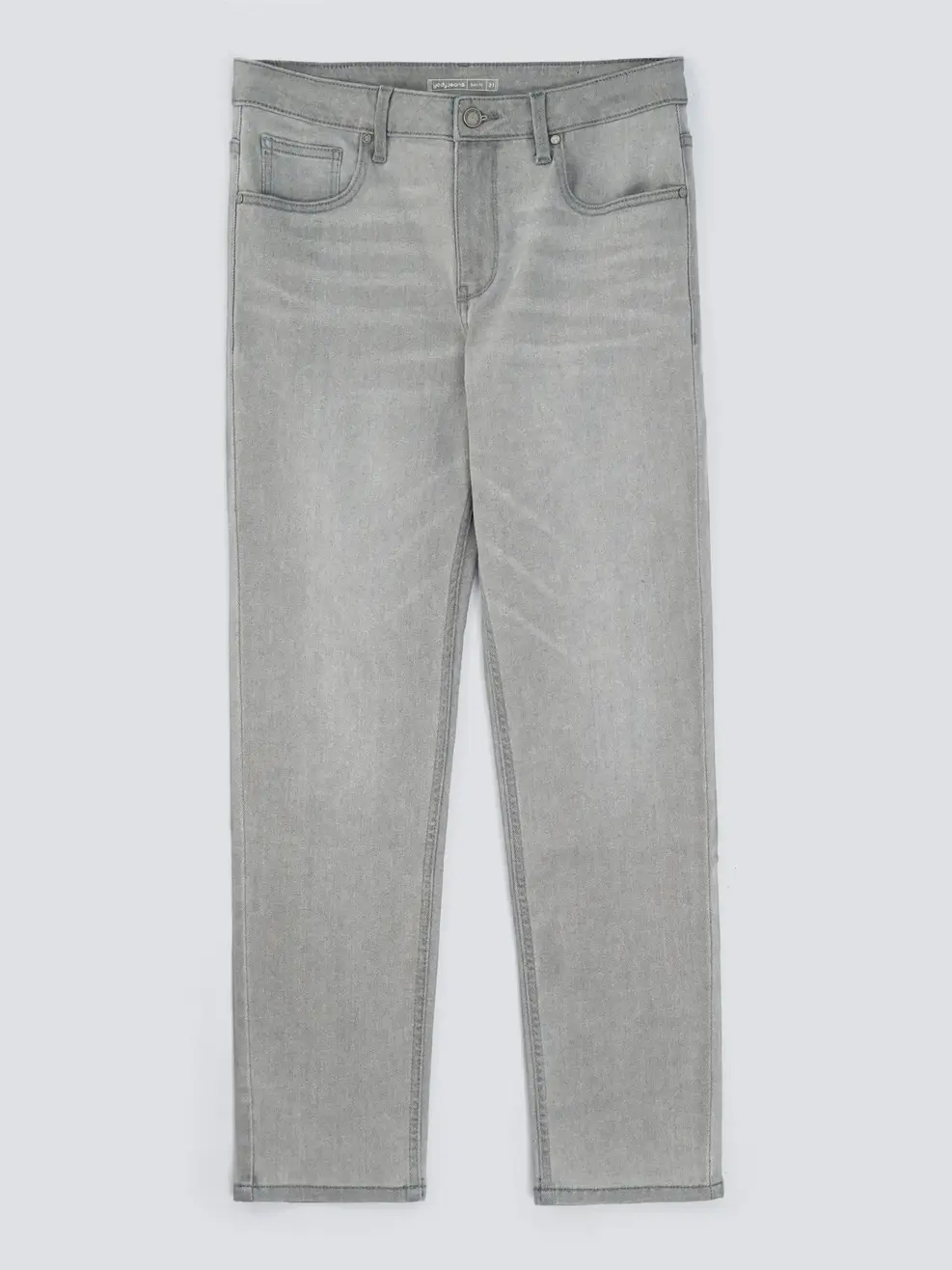 Quần Jeans Nam Slim Fit Poly Bền Vững - Ghi - 28