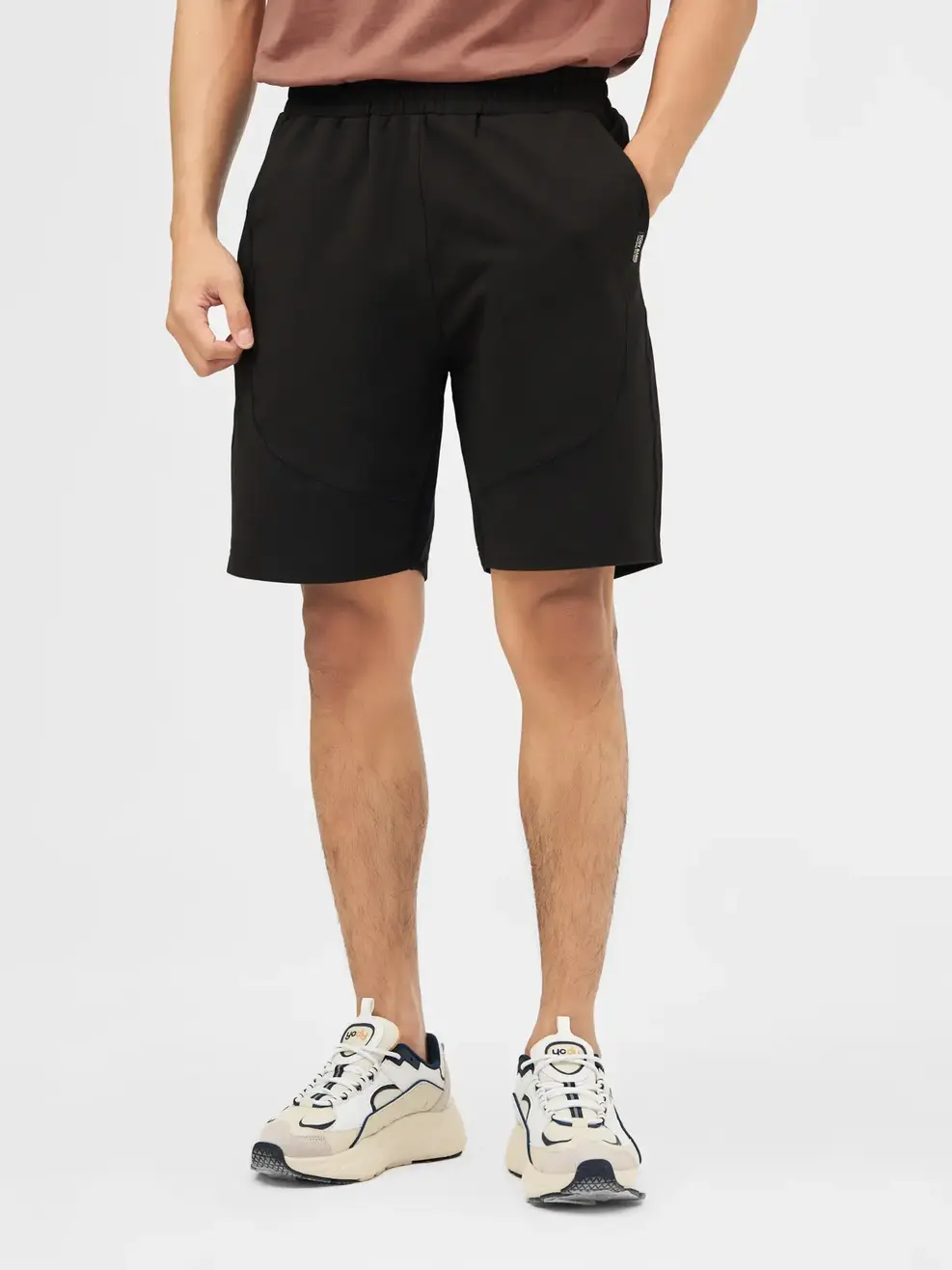 Quần Sooc Nam Da Cá Phối - ĐEN 1 - M