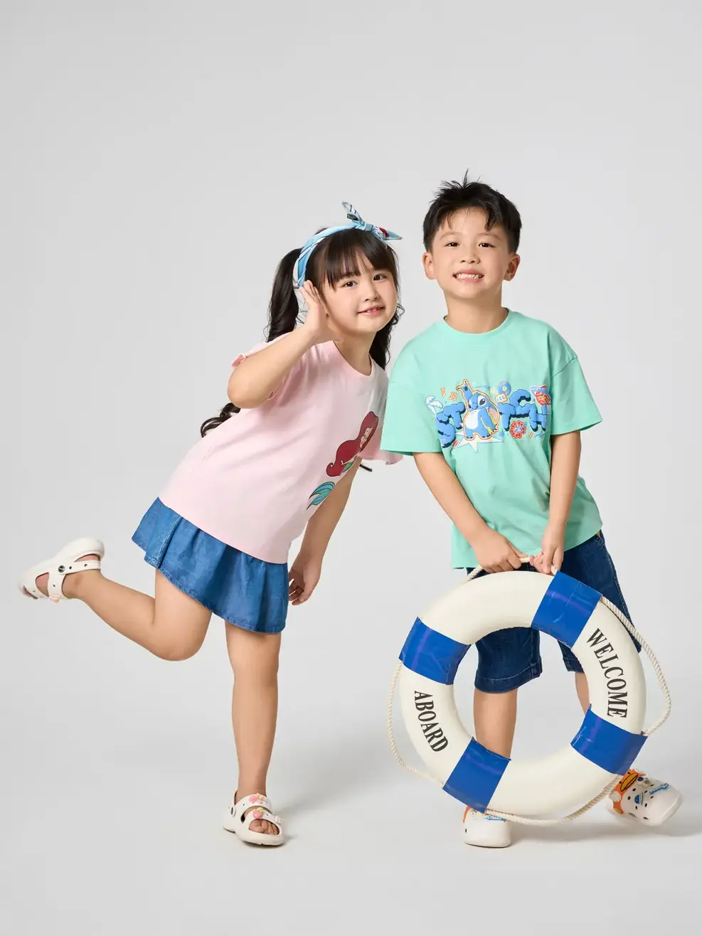 Áo Phông Bé Gái Nàng Tiên Cá - HỒNG PHỚT - 4-5