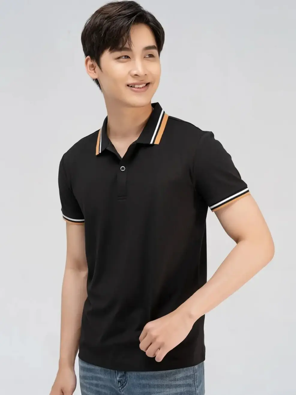 Polo phối bo 02 - Đen - M