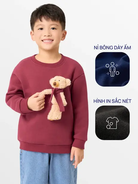 Áo Nỉ Gấu Trẻ Em