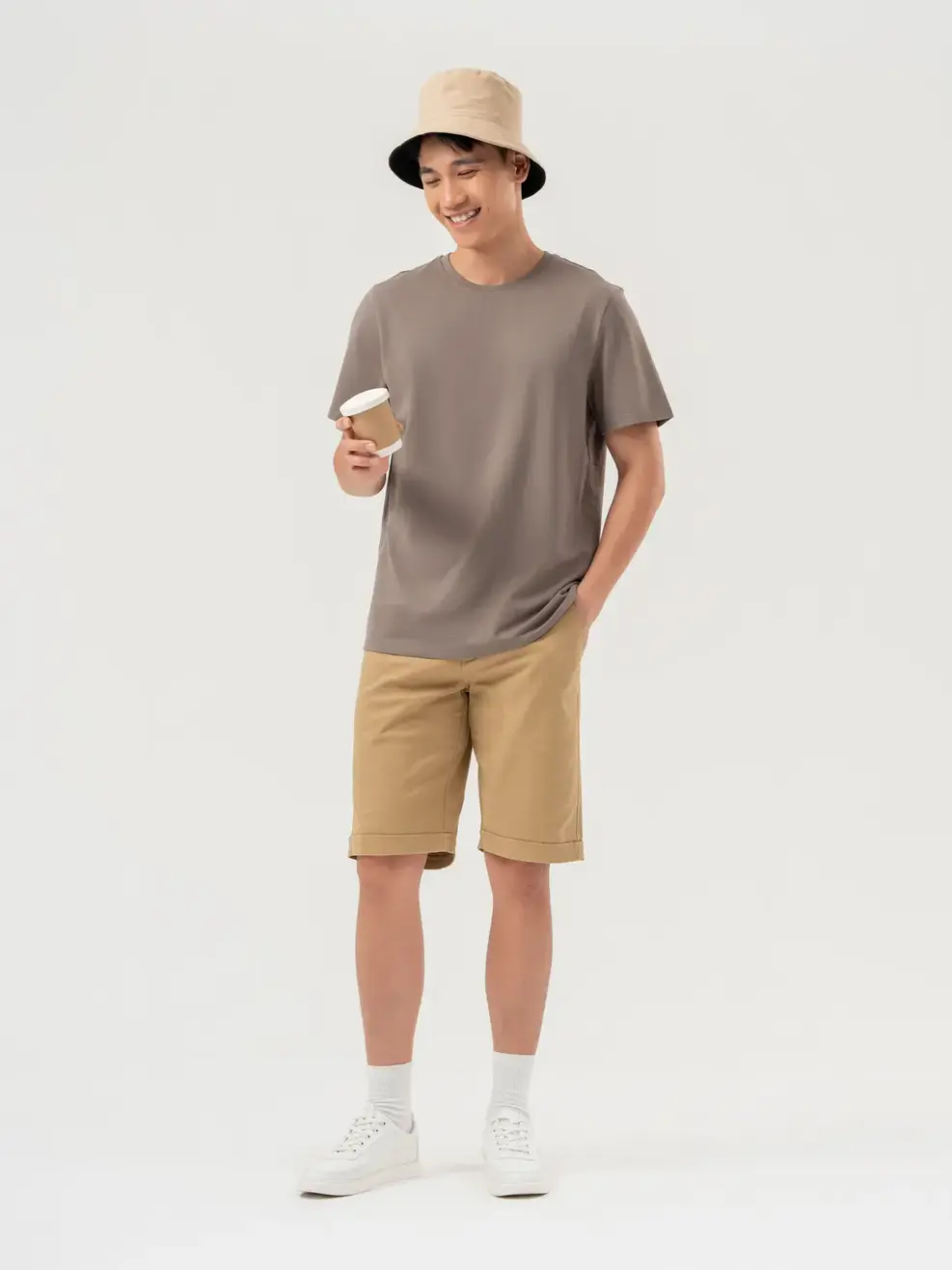 Quần Sooc Nam Gấu Lơ Vê - Vàng cát - 34