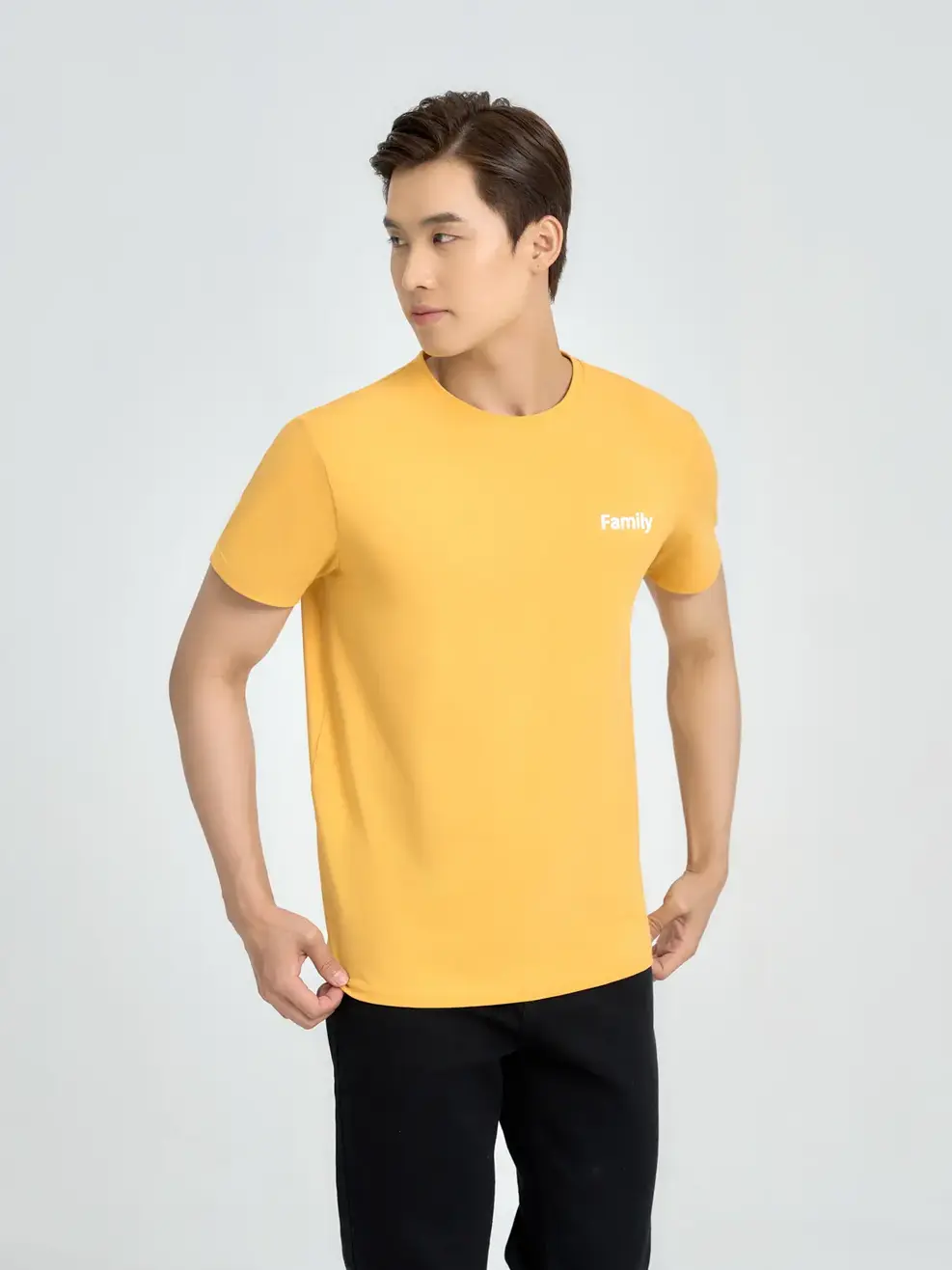 Áo thun nam family - Vàng - 2XL