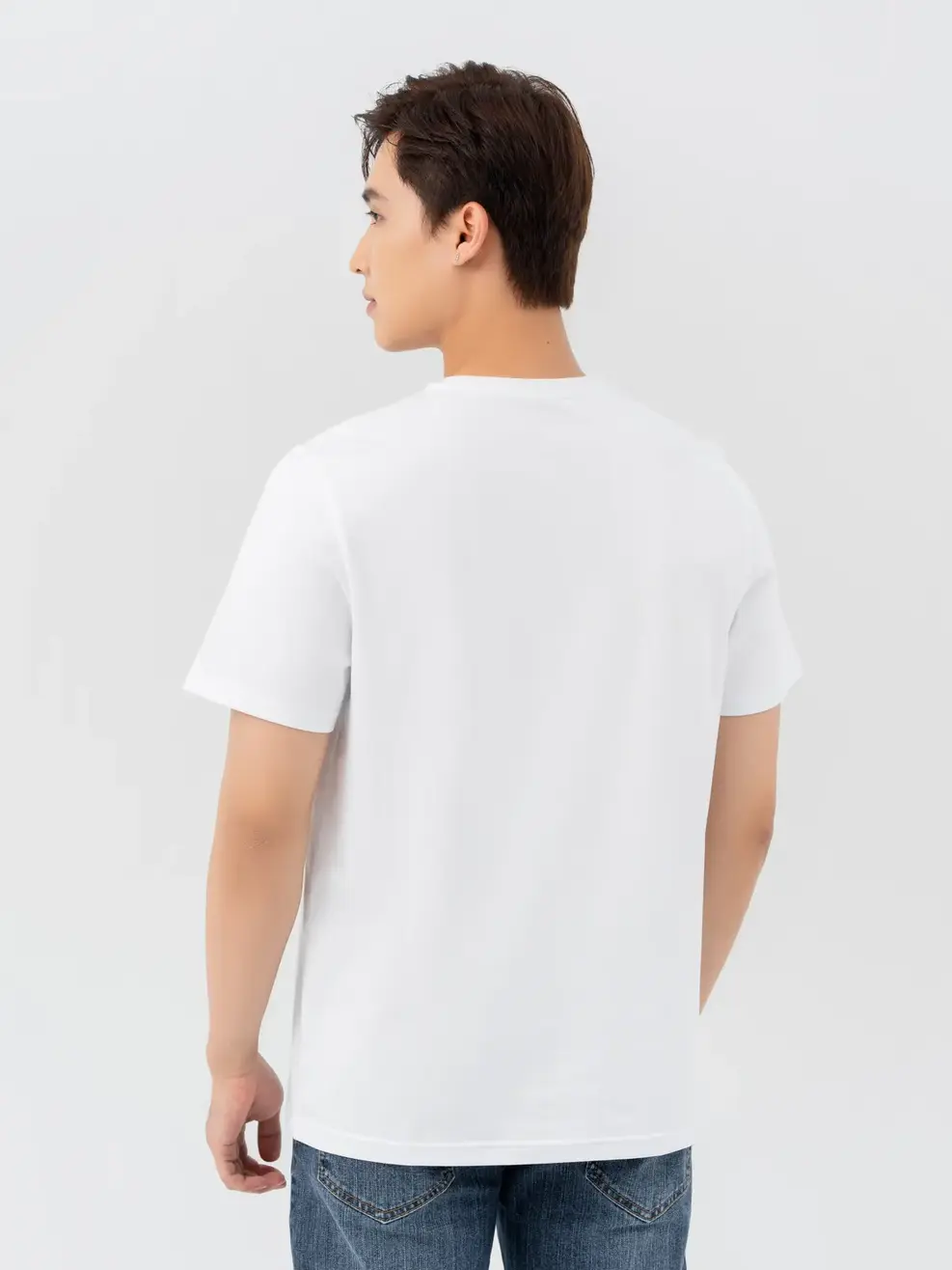 T-shirt Nam In Chứ Him Bột Ngô - Trắng 1 - M