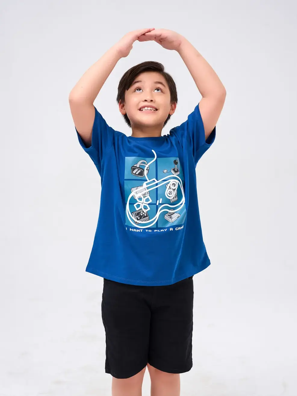 T-shirt kid bé trai lớn in play game 2 - Cổ vịt - 14
