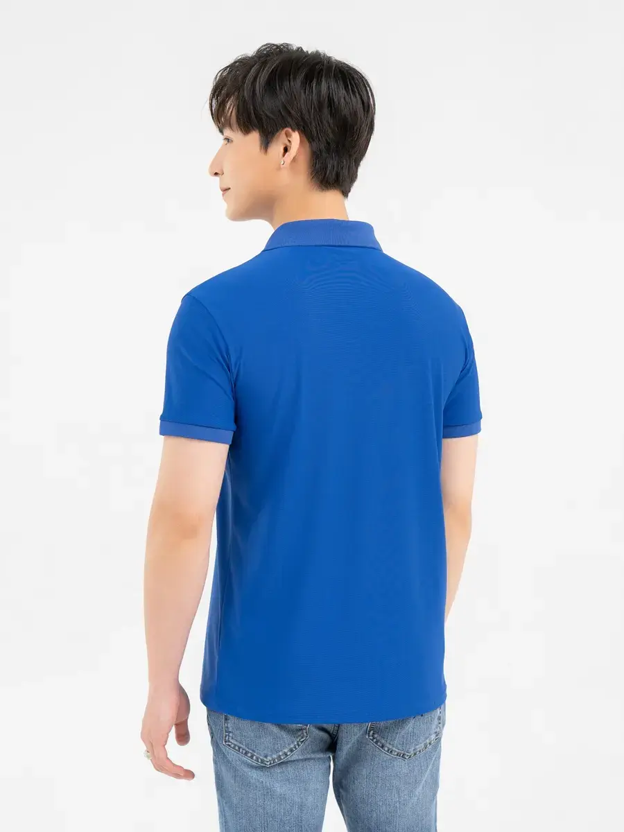 Polo Thể Thao Nam Airycool In Họa Tiết Thân Trước - Xanh coban - 2XL