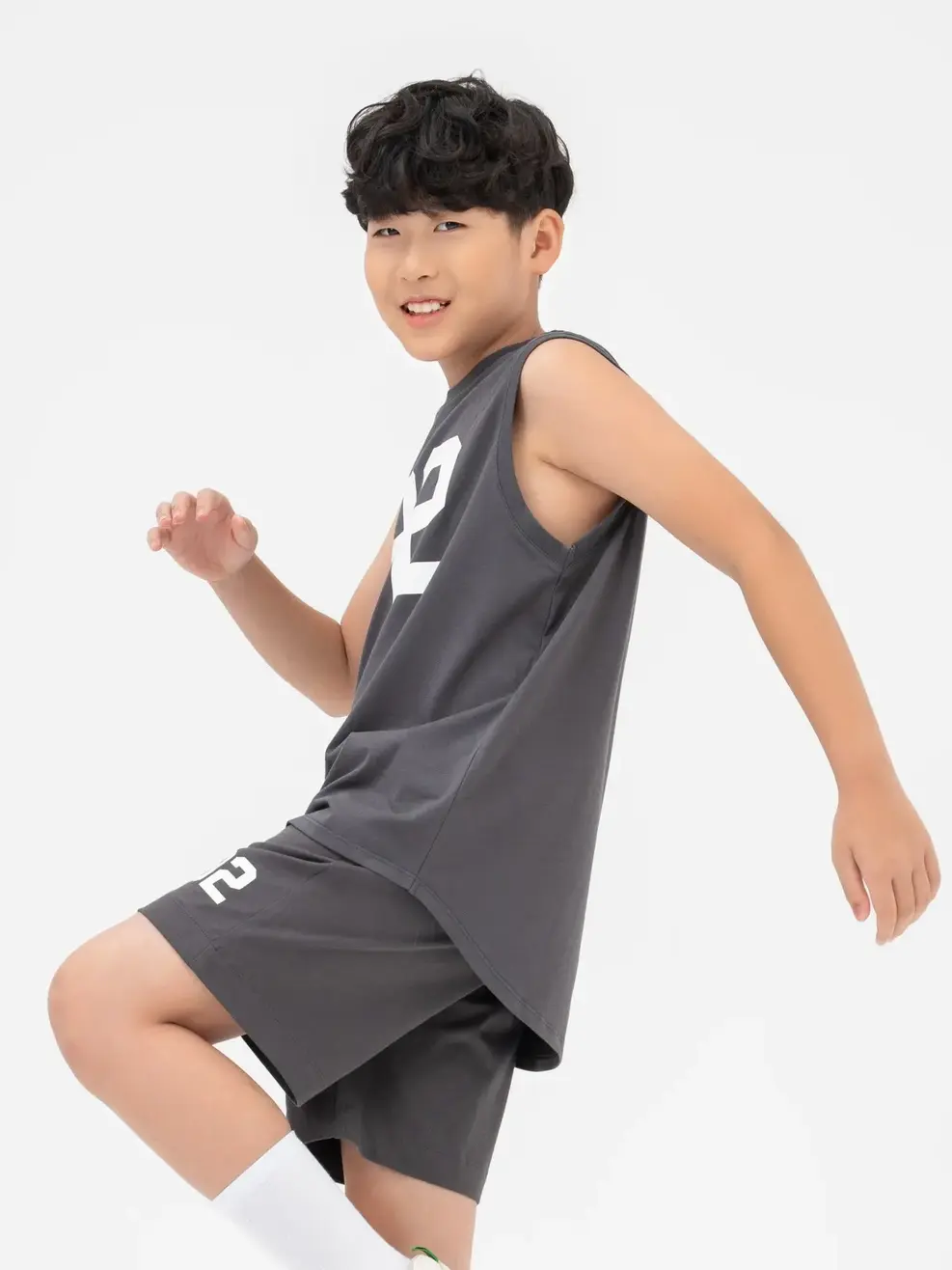 Đồ Bộ Kid Lớn Ba Lỗ In 82 - Ghi Đậm - 12