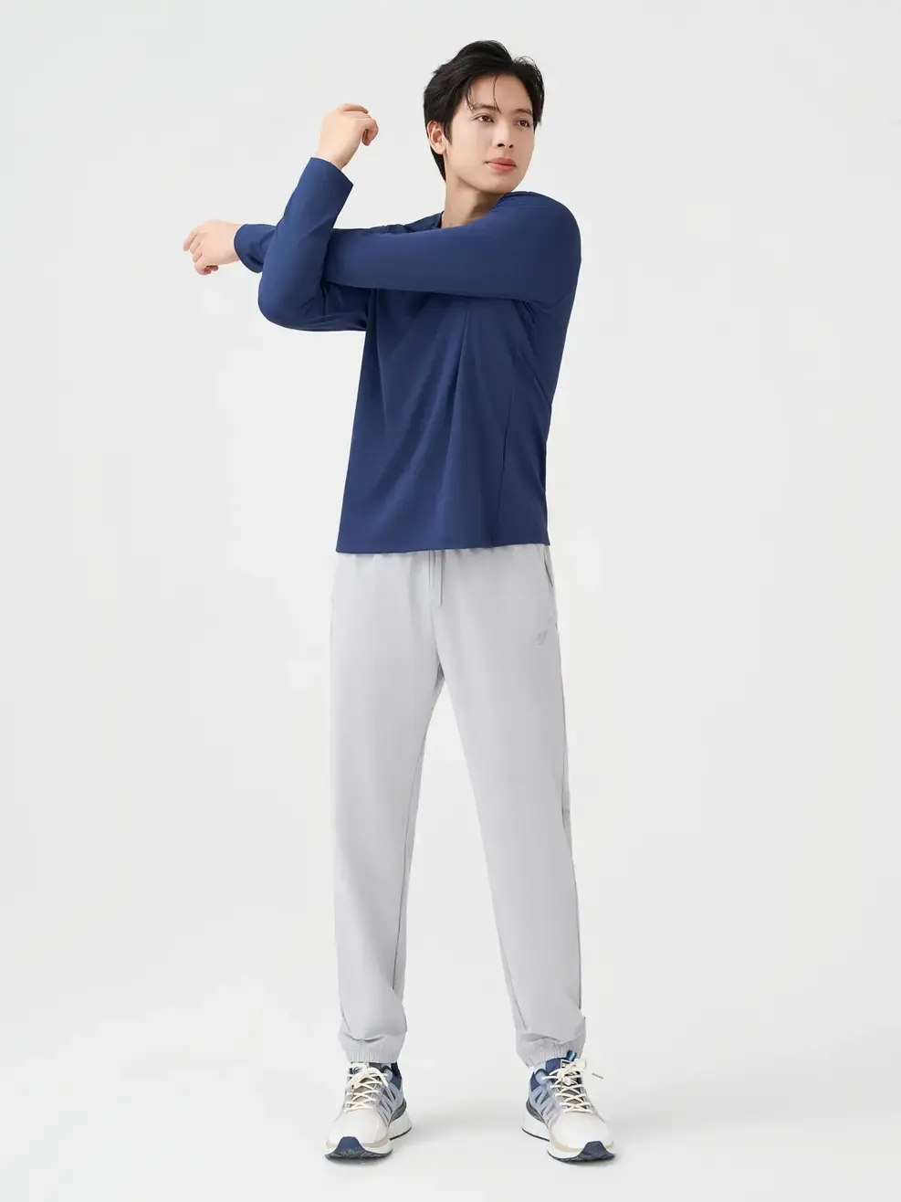 Áo Phông Nam Dài Tay Thể Thao Chiết Ly - Tím Than 009 - XL