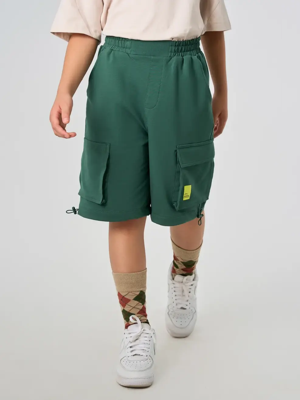 Quần Shorts Bé Trai Rút Dây Gấu - Xanh 057 - 8-9