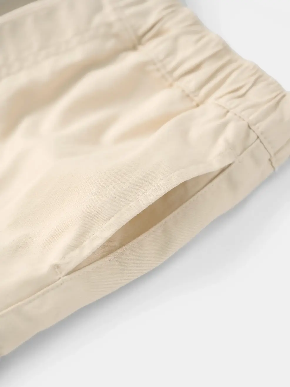 Quần Shorts Khaki Kid Dáng Lửng Túi Hộp - Be 006 - 110