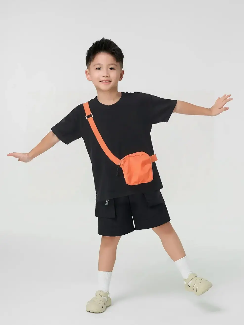 Áo Phông Tú Ốp Có Khoá - Đen 001 - 2-3