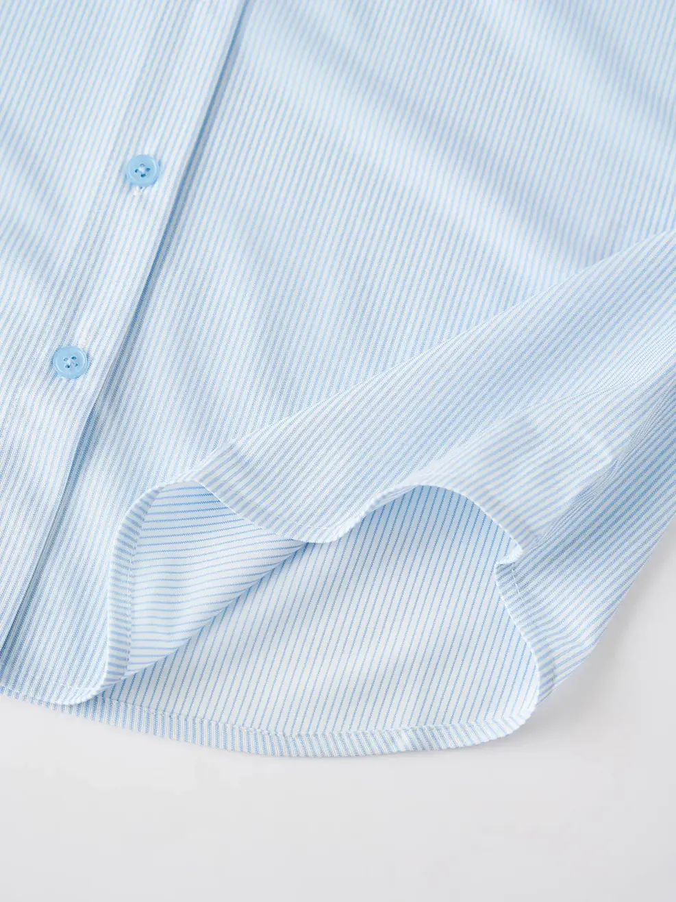 Áo Sơ Mi Tay Dài Nữ Knit Suông Kẻ (smn7176) - Kẻ Xanh Da Trời 191 - S