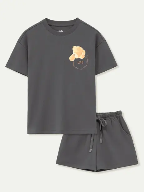 Bộ Đồ In Túi Gấu