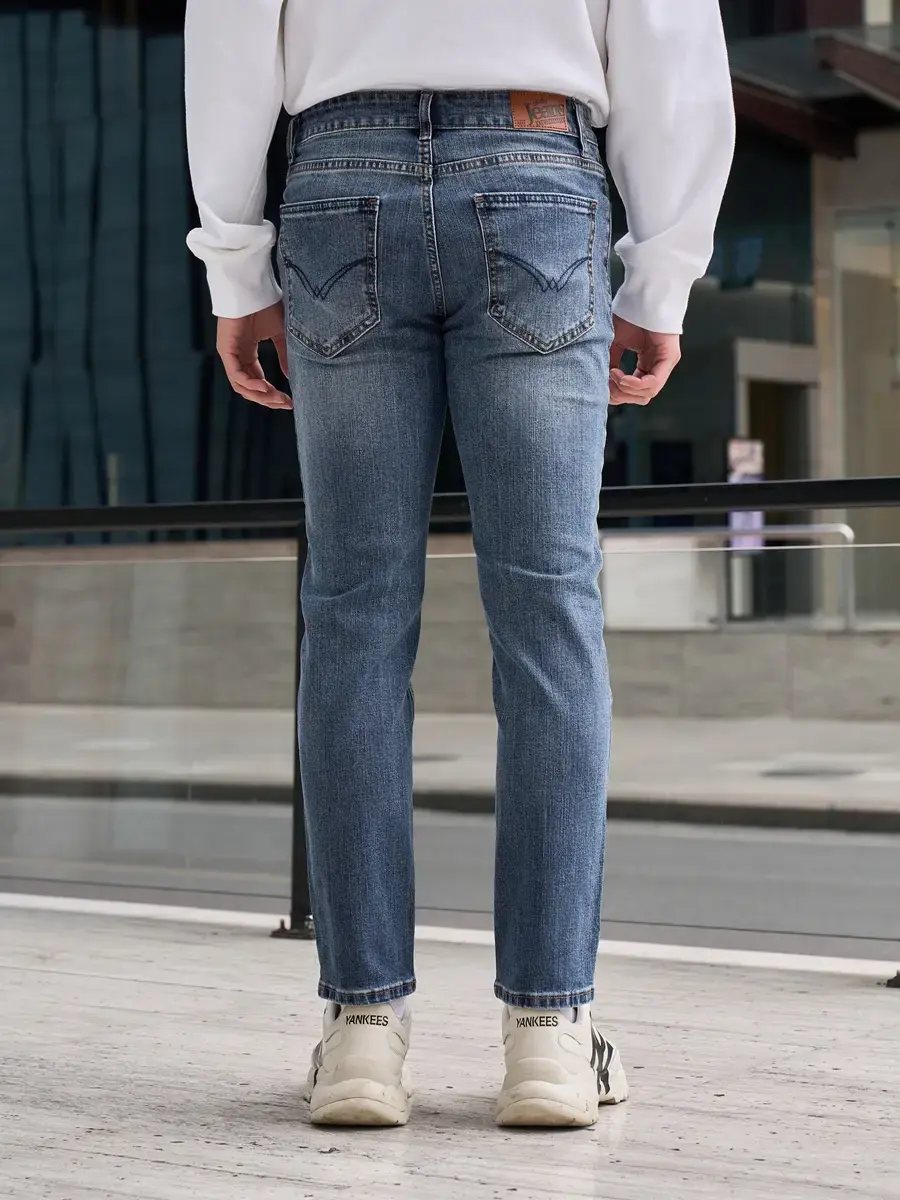 Quần Jeans Nam Slim Cotton Usa 71 - Xanh - 28