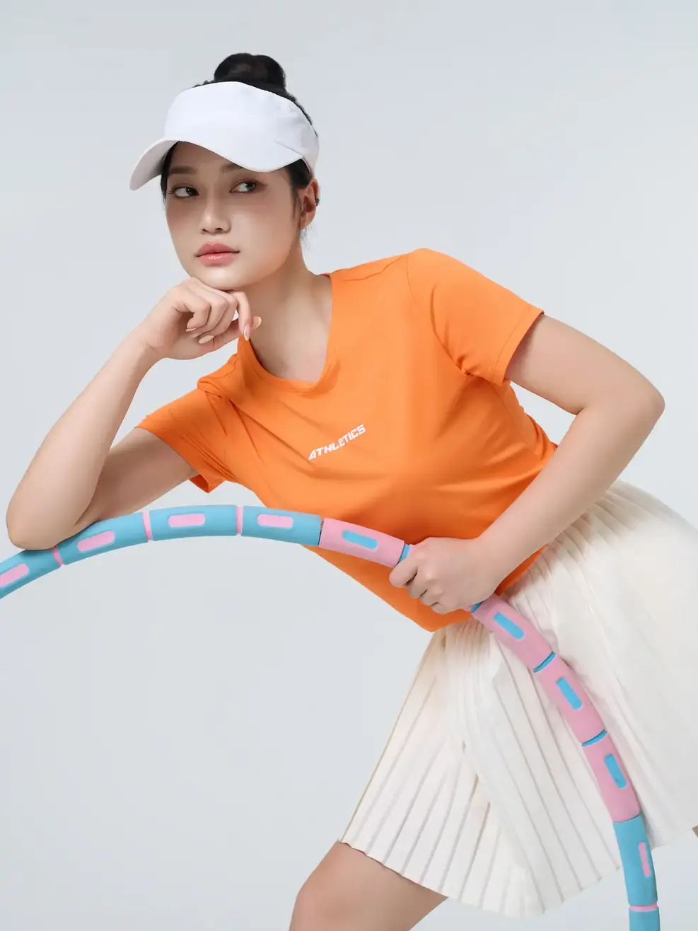 Áo Phông Nữ Thể Thao ATHLETICS - Cam 044 - M