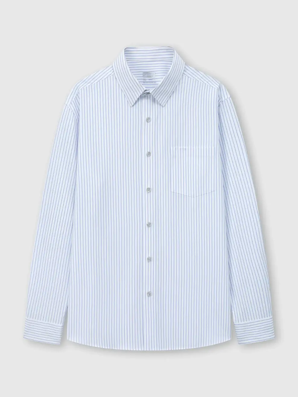 Áo Sơ-mi nam dài tay nano kẻ sọc regular - Kẻ Xanh Da Trời 193 - L