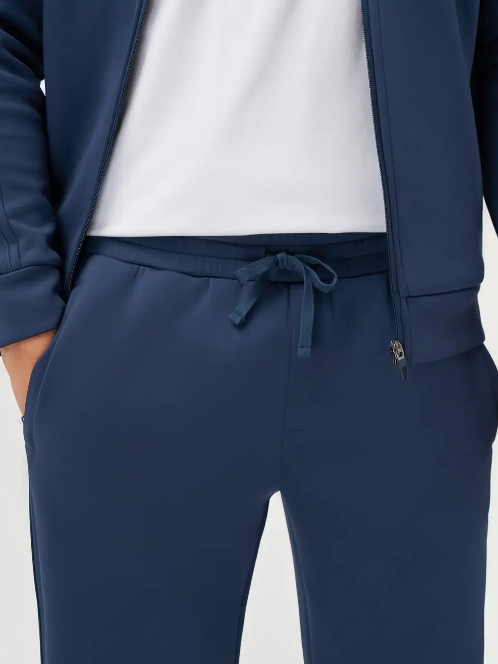 Bộ Đồ Nỉ Nam Thể Thao Phối Dây Dệt - Tím Than 009 - M