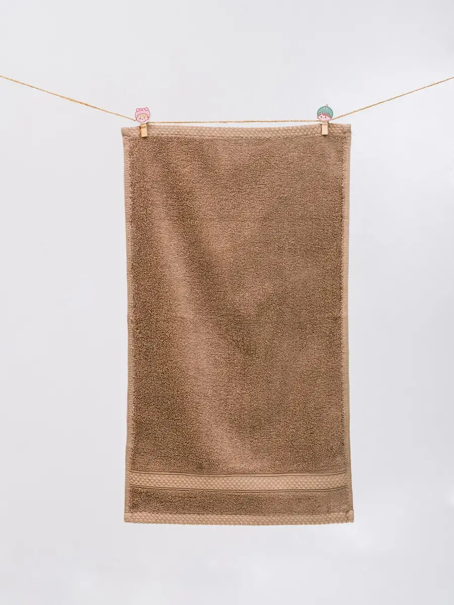 Khăn mặt sợi sồi mềm mịn - Nâu